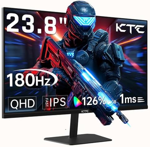 KTC Monitor OLED para juegos de 27 pulgadas, QHD 2560 x 1440, 240Hz, 0.03ms, Tipo-C 65W, altavoces integrados, G-SYNC y FreeSync, HDMI2.0, DisplayPort1.4, USB-C 3.0, G27P6