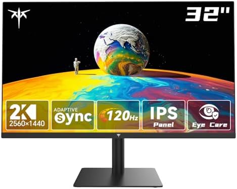 KTC 27 Inch QHD Computer Monitor  2K 100Hz IPS Gaming Monitor  1440P Frameless Eye Care PC Office Monitor with HDMI/DP  FreeSync & G Sync  HDR10  VESA  Tilt Adjustable