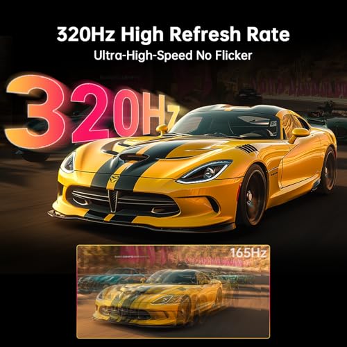 KTC 27 Inch White Gaming Monitor 300Hz/320Hz QHD 1440P Fast IPS Computer Monitor with Adaptive FreeSync HDR400 Height/Pivot/Swivel/Tilt Adjustable DP&HDMI H27E6