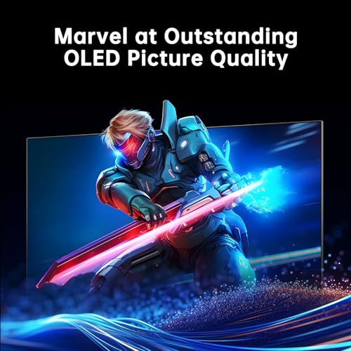 KTC - Monitor OLED de 27 pulgadas, QHD 2560 x 1440P, 240 Hz 0.03 ms GTG, relación de contraste 1.5M:1, HDR True Black 400, USB tipo C de 65 W, altavoces duales, viene con cables tipo C, HDMI y DP