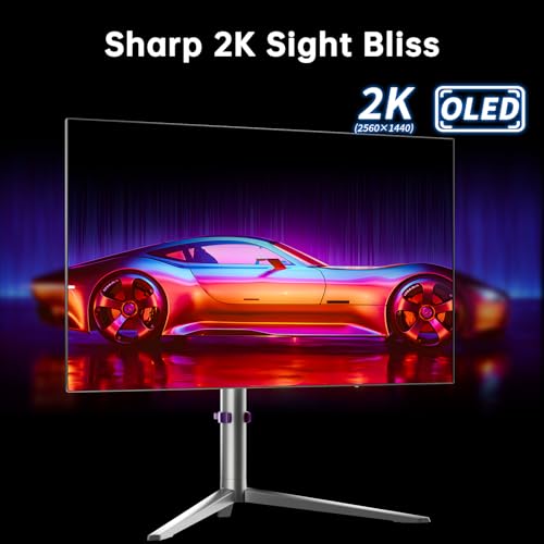 KTC - Monitor OLED de 27 pulgadas, QHD 2560 x 1440P, 240 Hz 0.03 ms GTG, relación de contraste 1.5M:1, HDR True Black 400, USB tipo C de 65 W, altavoces duales, viene con cables tipo C, HDMI y DP