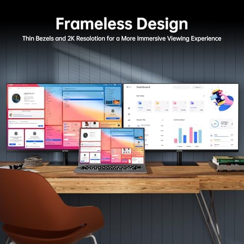 KTC 32 Inch 2K 120Hz Computer Monitor  IPS QHD 2560 x 1440p Monitor with Ultra Thin Bezels  HDR10  Adaptive Sync  HDMI/Display Ports  Tilt Adjustable  Eyecare  Ideal for Office and Casual Gaming