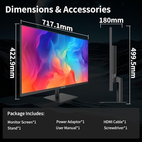 KTC 32 Inch 2K 120Hz Computer Monitor  IPS QHD 2560 x 1440p Monitor with Ultra Thin Bezels  HDR10  Adaptive Sync  HDMI/Display Ports  Tilt Adjustable  Eyecare  Ideal for Office and Casual Gaming
