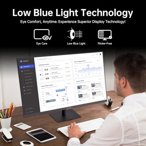 KTC 32 Inch 2K Computer Monitor  IPS 1440p Monitor with Ultra Thin Bezels  HDR10  Freesync/G sync  HDMI/DP Ports  Tilt Adjustable  Eyecare  Ideal for Business  Office  and Casual Gaming