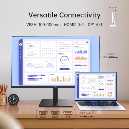 KTC Monitor 2K de 32 pulgadas, monitor de computadora IPS de 1440P, monitor de PC QHD sin marco de 100Hz 120Hz para oficina y juegos, cuidado de los ojos, G-Sync/FreeSync, 109% sRGB, HDR, HDMI/DP