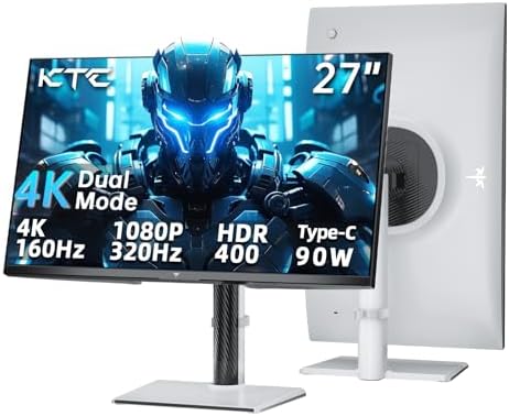 KTC 32 Inch 4K Gaming Monitor  165Hz UHD  3840x2160P  Fast IPS Screen  1ms  MPRT   Adaptive Sync  3000 1 Contrast 121  sRGB HDMI 2 1 Display Port 1 4  Tilt/Height Adjustment  VESA Mount  H32P22P