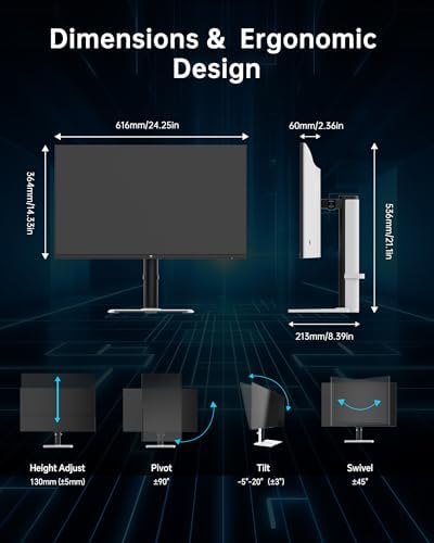 KTC 32 Inch 4K Gaming Monitor  165Hz UHD  3840x2160P  Fast IPS Screen  1ms  MPRT   Adaptive Sync  3000 1 Contrast 121  sRGB HDMI 2 1 Display Port 1 4  Tilt/Height Adjustment  VESA Mount  H32P22P