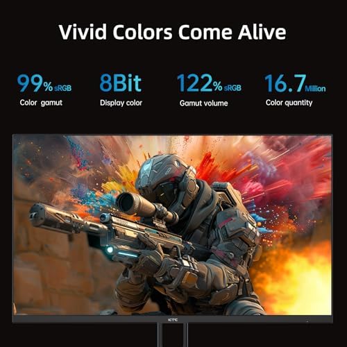 KTC 32 Inch 4K Gaming Monitor  165Hz UHD  3840x2160P  Fast IPS Screen  1ms  MPRT   Adaptive Sync  3000 1 Contrast 121  sRGB HDMI 2 1 Display Port 1 4  Tilt/Height Adjustment  VESA Mount  H32P22P