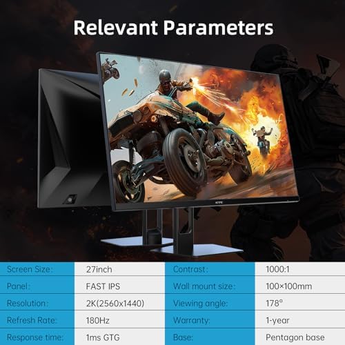 KTC 32 Inch 4K Gaming Monitor  165Hz UHD  3840x2160P  Fast IPS Screen  1ms  MPRT   Adaptive Sync  3000 1 Contrast 121  sRGB HDMI 2 1 Display Port 1 4  Tilt/Height Adjustment  VESA Mount  H32P22P