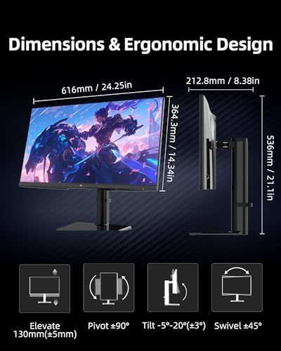 KTC 32 Inch 4K Gaming Monitor  165Hz UHD  3840x2160P  Fast IPS Screen  1ms  MPRT   Adaptive Sync  3000 1 Contrast 121  sRGB HDMI 2 1 Display Port 1 4  Tilt/Height Adjustment  VESA Mount  H32P22P