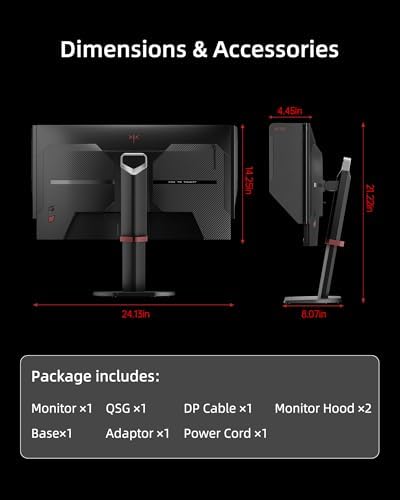 KTC 32 Inch 4K Gaming Monitor  165Hz UHD  3840x2160P  Fast IPS Screen  1ms  MPRT   Adaptive Sync  3000 1 Contrast 121  sRGB HDMI 2 1 Display Port 1 4  Tilt/Height Adjustment  VESA Mount  H32P22P