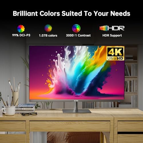 KTC 32 Inch 4K Smart Monitor  Google System UHD  3840x 2160  Smart Monitor with Speakers  Netflix Licensed  Type C 65W PD  WirelessDisplay  HDR  Hey Google Voice Remot  VESA Support  Renewed