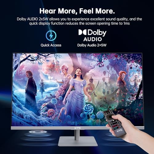 KTC 32 Inch 4K Smart Monitor  Google System UHD  3840x 2160  Smart Monitor with Speakers  Netflix Licensed  Type C 65W PD  WirelessDisplay  HDR  Hey Google Voice Remot  VESA Support  Renewed