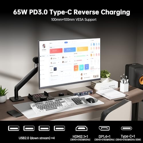 KTC 32 Inch 4K Smart Monitor  Google System UHD  3840x 2160  Smart Monitor with Speakers  Netflix Licensed  Type C 65W PD  WirelessDisplay  HDR  Hey Google Voice Remot  VESA Support  Renewed
