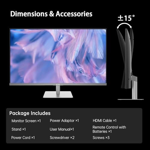 KTC 32 Inch 4K Smart Monitor  Google System UHD  3840x 2160  Smart Monitor with Speakers  Netflix Licensed  Type C 65W PD  WirelessDisplay  HDR  Hey Google Voice Remot  VESA Support  Renewed