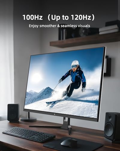 KTC 32 Inch Computer Monitor 2K   1440P IPS Monitor 120Hz  Adaptive Sync  109  sRGB  HDR10  Eye Care  HDMI Displayport  Tilt  VESA Compatible  100Hz PC Monitors for Home Office Gaming  White  H32D6