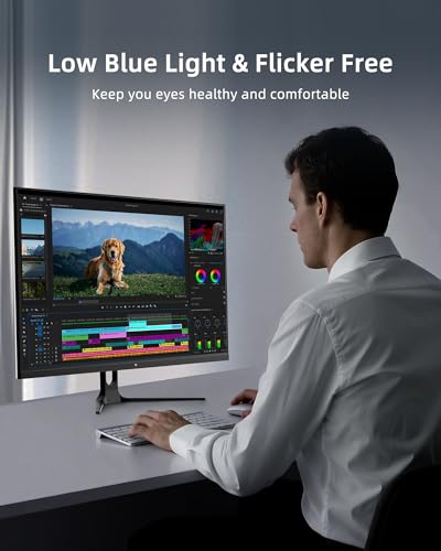 KTC 32 Inch Computer Monitor 2K   1440P IPS Monitor 120Hz  Adaptive Sync  109  sRGB  HDR10  Eye Care  HDMI Displayport  Tilt  VESA Compatible  100Hz PC Monitors for Home Office Gaming  White  H32D6