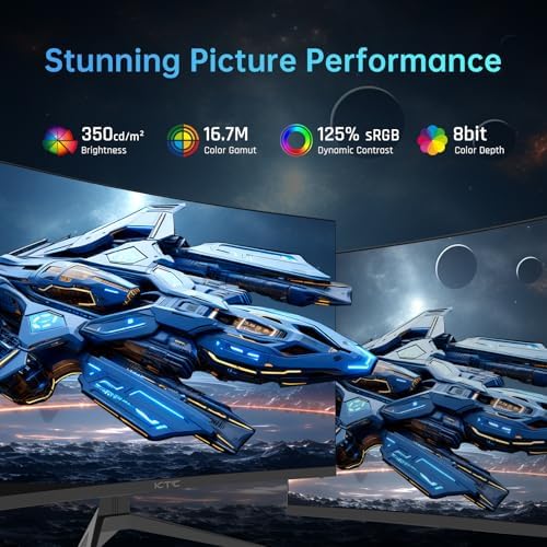 KTC 32 inch 240Hz Curved Gaming Monitor 1500R 1080P 125  sRGB 1ms  Freesync/G sync HDR10 HDMI/DP/USB Ports VESA Tilt Adjustable Xbox PS5 Switch Black