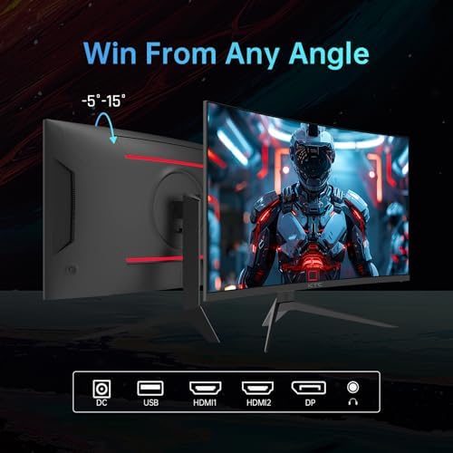 KTC 32 inch 240Hz Curved Gaming Monitor 1500R 1080P 125  sRGB 1ms  Freesync/G sync HDR10 HDMI/DP/USB Ports VESA Tilt Adjustable Xbox PS5 Switch Black