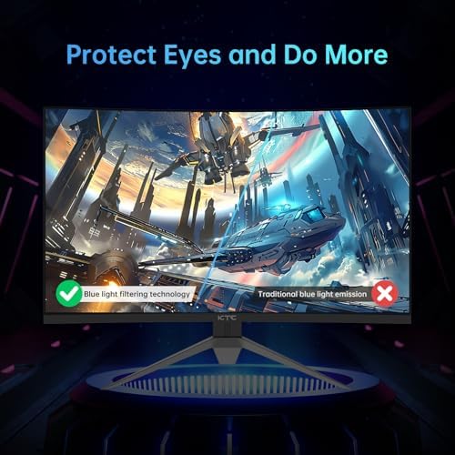 KTC 32 inch 240Hz Curved Gaming Monitor 1500R 1080P 125  sRGB 1ms  Freesync/G sync HDR10 HDMI/DP/USB Ports VESA Tilt Adjustable Xbox PS5 Switch Black