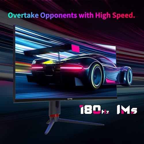 KTC 34 inch Curved Ultrawide Gaming Monitor  180Hz WQHD 3440x1440 PC Monitor  21 9  1ms  1500R  Adaptive Sync  HDMI Display Port  PBP/PIP  Height/Tilt/Swivel/Pivot Adjustment  VESA Mount  H34S18S