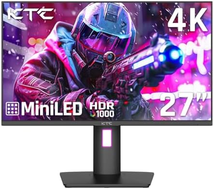 KTC 34 inch Curved Ultrawide Gaming Monitor  180Hz WQHD 3440x1440 PC Monitor  21 9  1ms  1500R  Adaptive Sync  HDMI Display Port  PBP/PIP  Height/Tilt/Swivel/Pivot Adjustment  VESA Mount  H34S18S