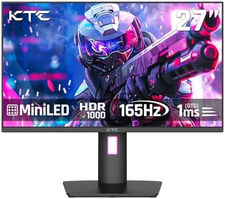 KTC 34 inch Curved Ultrawide Gaming Monitor  180Hz WQHD 3440x1440 PC Monitor  21 9  1ms  1500R  Adaptive Sync  HDMI Display Port  PBP/PIP  Height/Tilt/Swivel/Pivot Adjustment  VESA Mount  H34S18S