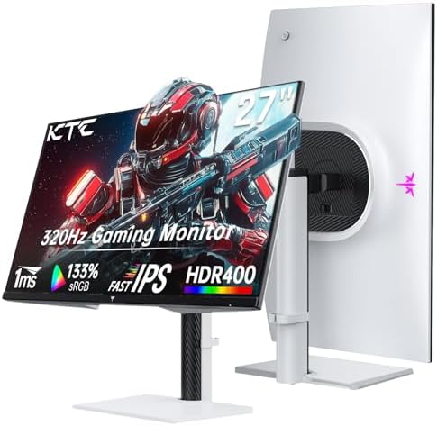 KTC 34 inch Curved Ultrawide Gaming Monitor  180Hz WQHD 3440x1440 PC Monitor  21 9  1ms  1500R  Adaptive Sync  HDMI Display Port  PBP/PIP  Height/Tilt/Swivel/Pivot Adjustment  VESA Mount  H34S18S