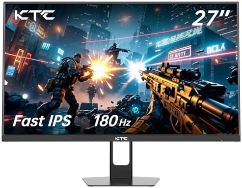 KTC Gaming Monitor 27 inch 180hz 1ms   Fast IPS Screen 1080p Monitor 2 x HDMI 2 0 &1 x Display Port 1 4   Support Freesync and Wall Mount   108  sRGB with HDR 10