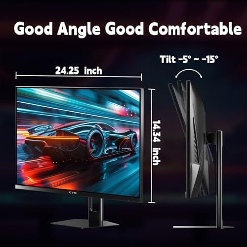 KTC Gaming Monitor 27 inch 180hz 1ms   Fast IPS Screen 1080p Monitor 2 x HDMI 2 0 &1 x Display Port 1 4   Support Freesync and Wall Mount   108  sRGB with HDR 10