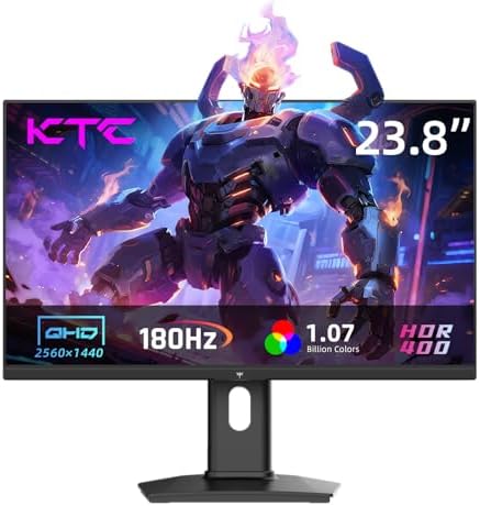 KTC Gaming Monitor 27 inch 180hz 1ms   Fast IPS Screen 1080p Monitor 2 x HDMI 2 0 &1 x Display Port 1 4   Support Freesync and Wall Mount   108  sRGB with HDR 10