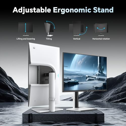 KTC Gaming Monitor 27 Inch   2K 200Hz  OC 210Hz    Built in Speakers   Fast IPS Panel   1ms Response Time  MPRT    450 cd/  Brightness  HDR400   Adaptive Sync   131  sRGB  97  DCI P3   E 2   White