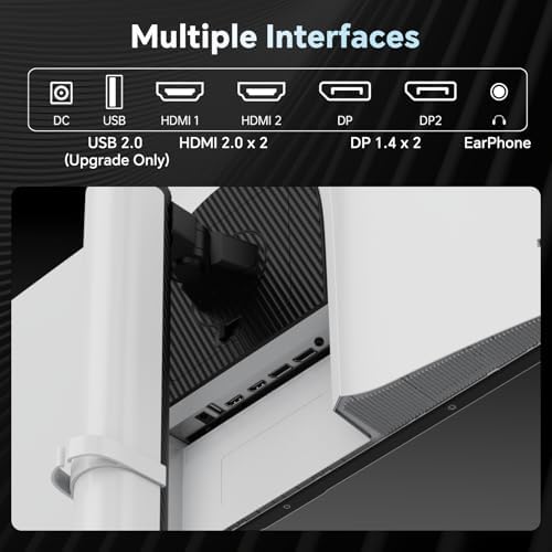 KTC Gaming Monitor 27 Inch   2K 200Hz  OC 210Hz    Built in Speakers   Fast IPS Panel   1ms Response Time  MPRT    450 cd/  Brightness  HDR400   Adaptive Sync   131  sRGB  97  DCI P3   E 2   White