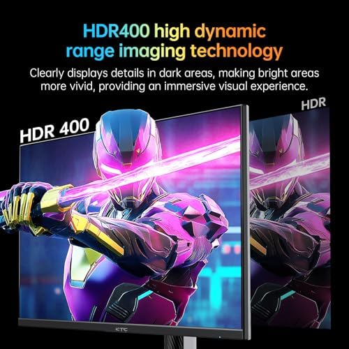 KTC Monitor 27 inch White Gaming Monitor WQHD  2560x1440  Fast IPS  300Hz  Supports 320Hz via Overclocking  1ms 144  sRGB High Brightness 450cd/   Low Blue Light  Flicker Free  2 x HDMI  1 x DP H27E6