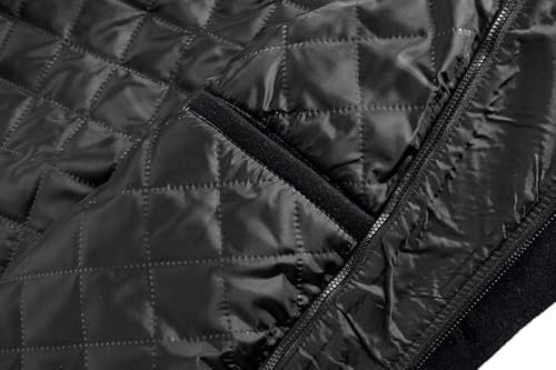 KUDORO Mens Wool Blend Trench Coat Slim Fit Overcoat with Detachable Stand Collar Single Breasted Classic Dress Coat