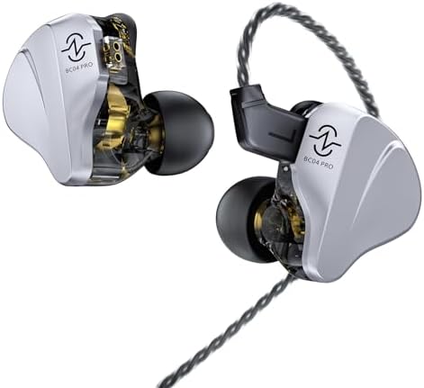 KZ ZSN PRO X Gaming Earbuds in Ear Monitor Headphones  High Fidelity IEMS Earphones  Hybrid Dual Driver Wired Earbuds with 1BA 1DD Detachable Tangle Free Cable for Computer Tablet  Black  with Mic 