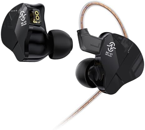KZ ZSN PRO X Gaming Earbuds in Ear Monitor Headphones  High Fidelity IEMS Earphones  Hybrid Dual Driver Wired Earbuds with 1BA 1DD Detachable Tangle Free Cable for Computer Tablet  Black  with Mic 