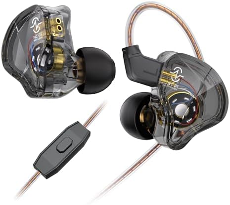 KZ ZSN PRO X Gaming Earbuds in Ear Monitor Headphones  High Fidelity IEMS Earphones  Hybrid Dual Driver Wired Earbuds with 1BA 1DD Detachable Tangle Free Cable for Computer Tablet  Black  with Mic 