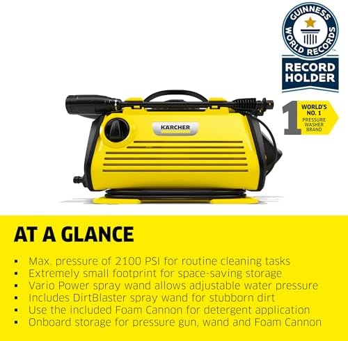 Kärcher Lavadora a presión, control de potencia K3, máx. 2100 PSI, manguera de 26 pies, 2 varillas de pulverización - 1.45 GPM