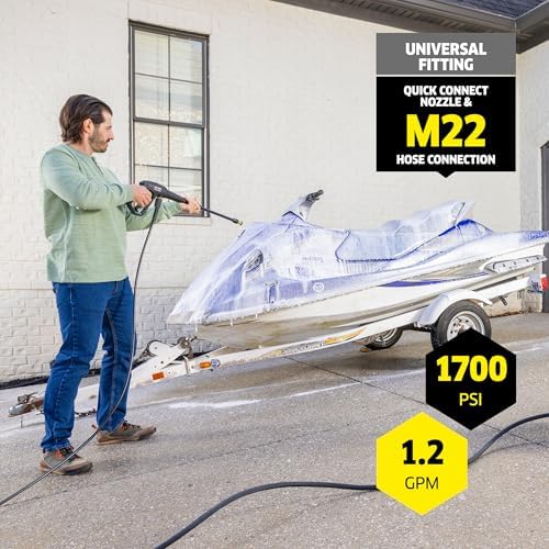 K rcher Pressure Washer K1700 Cube  CETA Certified  3 Spray Nozzles  Detergent Tank  for Cars  Driveways  Siding  Patios  1 2 GPM