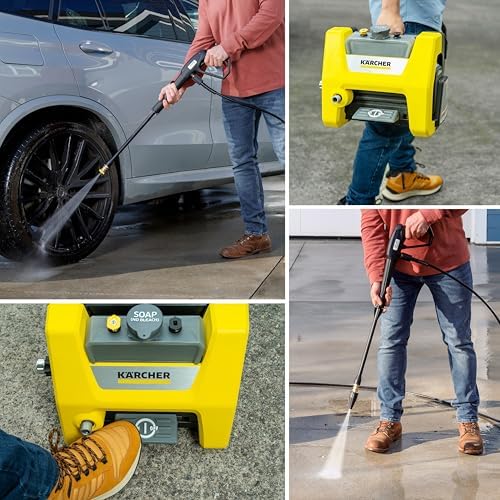 K rcher Pressure Washer K1700 Cube  CETA Certified  3 Spray Nozzles  Detergent Tank  for Cars  Driveways  Siding  Patios  1 2 GPM