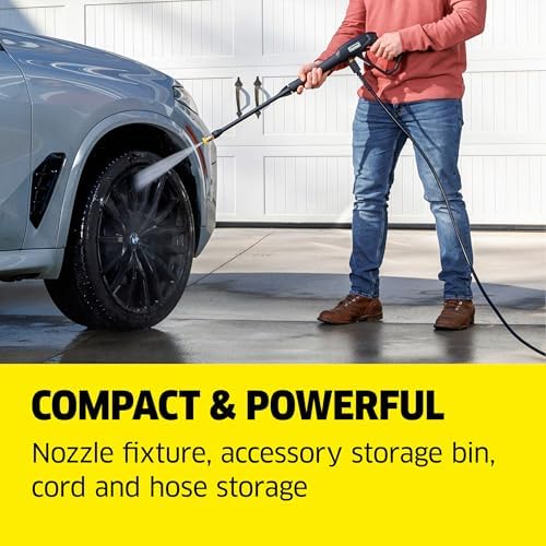 K rcher Pressure Washer K1700 Cube  CETA Certified  3 Spray Nozzles  Detergent Tank  for Cars  Driveways  Siding  Patios  1 2 GPM