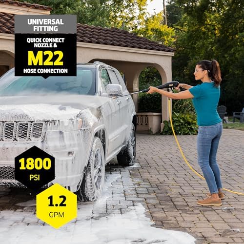 K rcher Pressure Washer K1700 Cube  CETA Certified  3 Spray Nozzles  Detergent Tank  for Cars  Driveways  Siding  Patios  1 2 GPM
