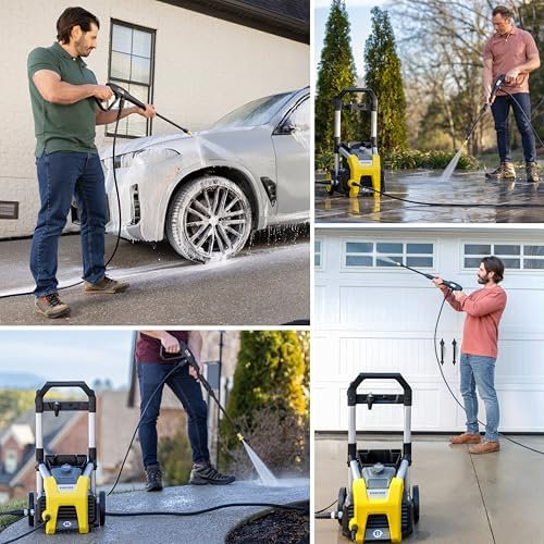 K rcher Pressure Washer K 1  Max 1 45 GPM  1700 PSI  Trigger Spray Gun & Vario Power Spray Wand   for Cars  Bikes  Deck  Driveways  Siding  Patios
