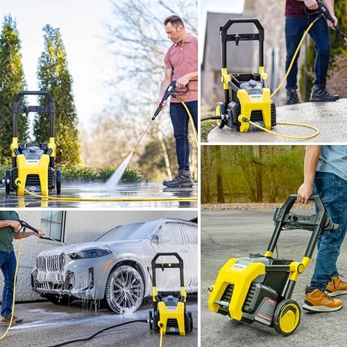 K rcher Pressure Washer K 1  Max 1 45 GPM  1700 PSI  Trigger Spray Gun & Vario Power Spray Wand   for Cars  Bikes  Deck  Driveways  Siding  Patios