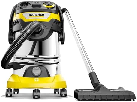 K rcher Shop Vacuum WD 4  5 3 Gal  3 8 Peak HP  33 ft Reach  Wet Dry Vacuum Cleaner  Heavy Duty  Blower Function  Crevice Tool  Floor Nozzle  Great for DIY Projects and Workshops