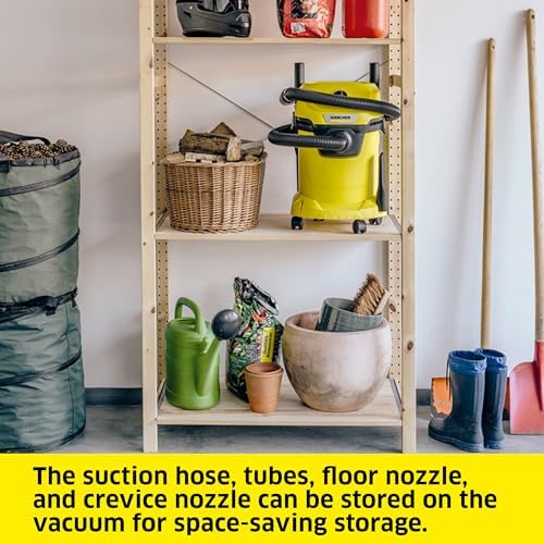 K rcher WD 3 Multi Purpose 4 5 Gallon Wet/Dry Shop Vacuum Cleaner with Attachments   Blower Feature  Compact Space Saving Design  Great for Car Cleaning