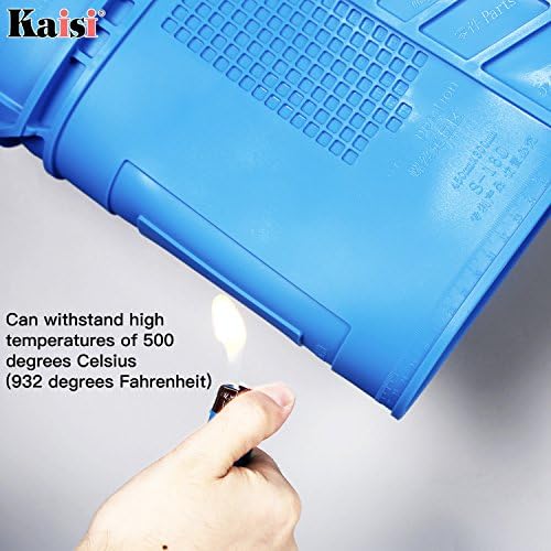 Kaisi Heat Insulation Silicone Repair Mat with Scale Ruler and Screw Position for Soldering Iron  Phone and Computer Repair Size 17 7 x 11 8 Inches