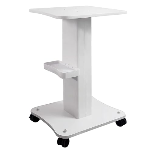 Kalolary Beauty Salon Trolley Cart  Aluminum Alloy Salon Spa Rolling Trolley Stand Mobile Cart with Wheel Beauty Instrument Storage Tray