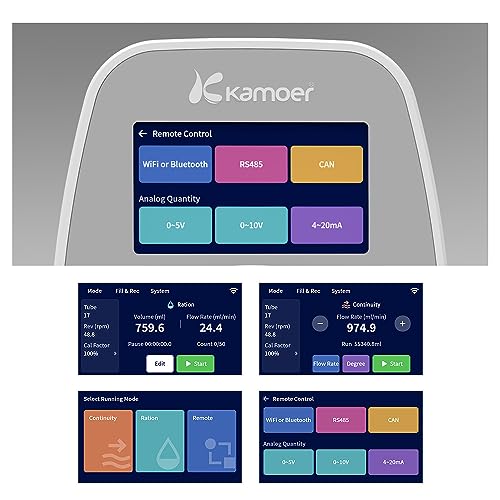 Kamoer UIP WIFI E affordable intelligent high flow peristaltic pump stepper motor 100V 240VAC adjustable dosing pump 0 5 1500ml/min touch screen control